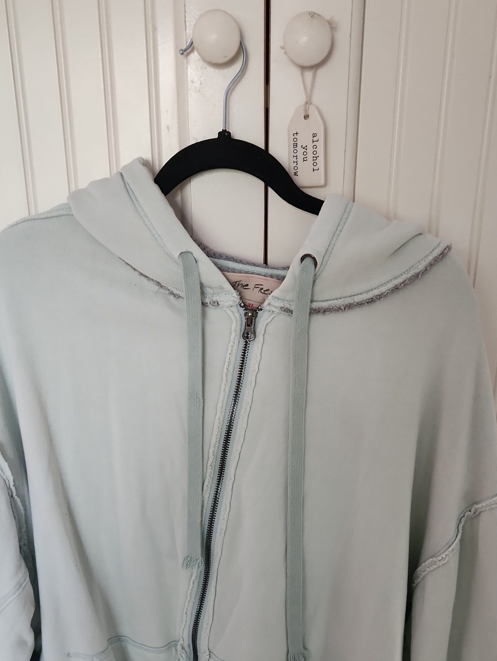 NWOT We The Free By Your Side Lined Hoodie-Opal Blue Mint XL - Picture 12 of 16